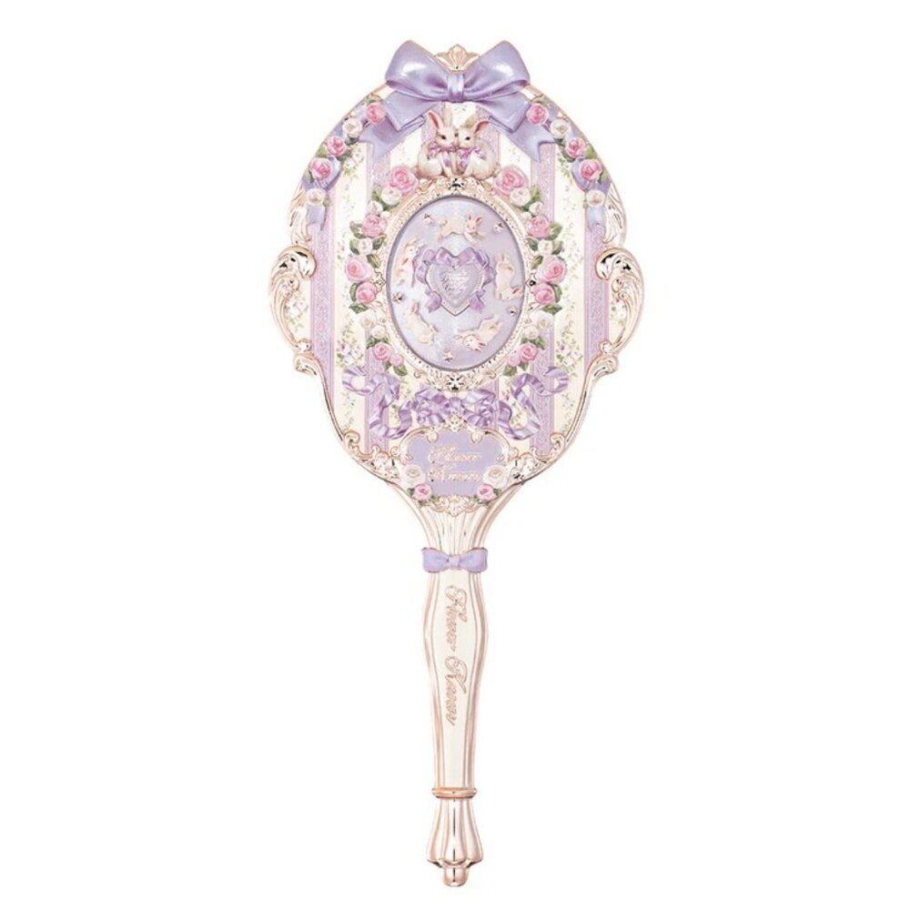 Flower Knows Bunny Garden Hand Mirror Wisteria Purple NIB